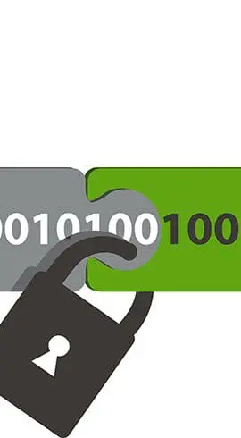 Locked puzzle pieces of code