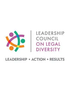 The image displays the logo of the Leadership Council on Legal Diversity with the tagline "Leadership • Action • Results."