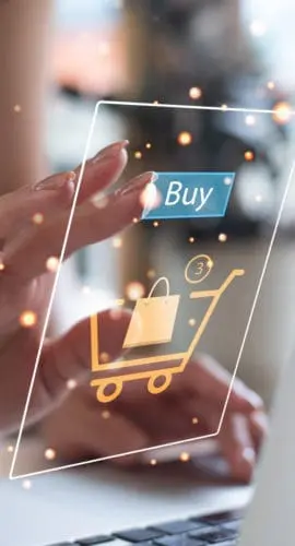 Online shopping, E-commerce concept. Woman using mobile phone and laptop computer for online shopping and digital banking via mobile app, digital marketing, business and technology, people lifestyle
